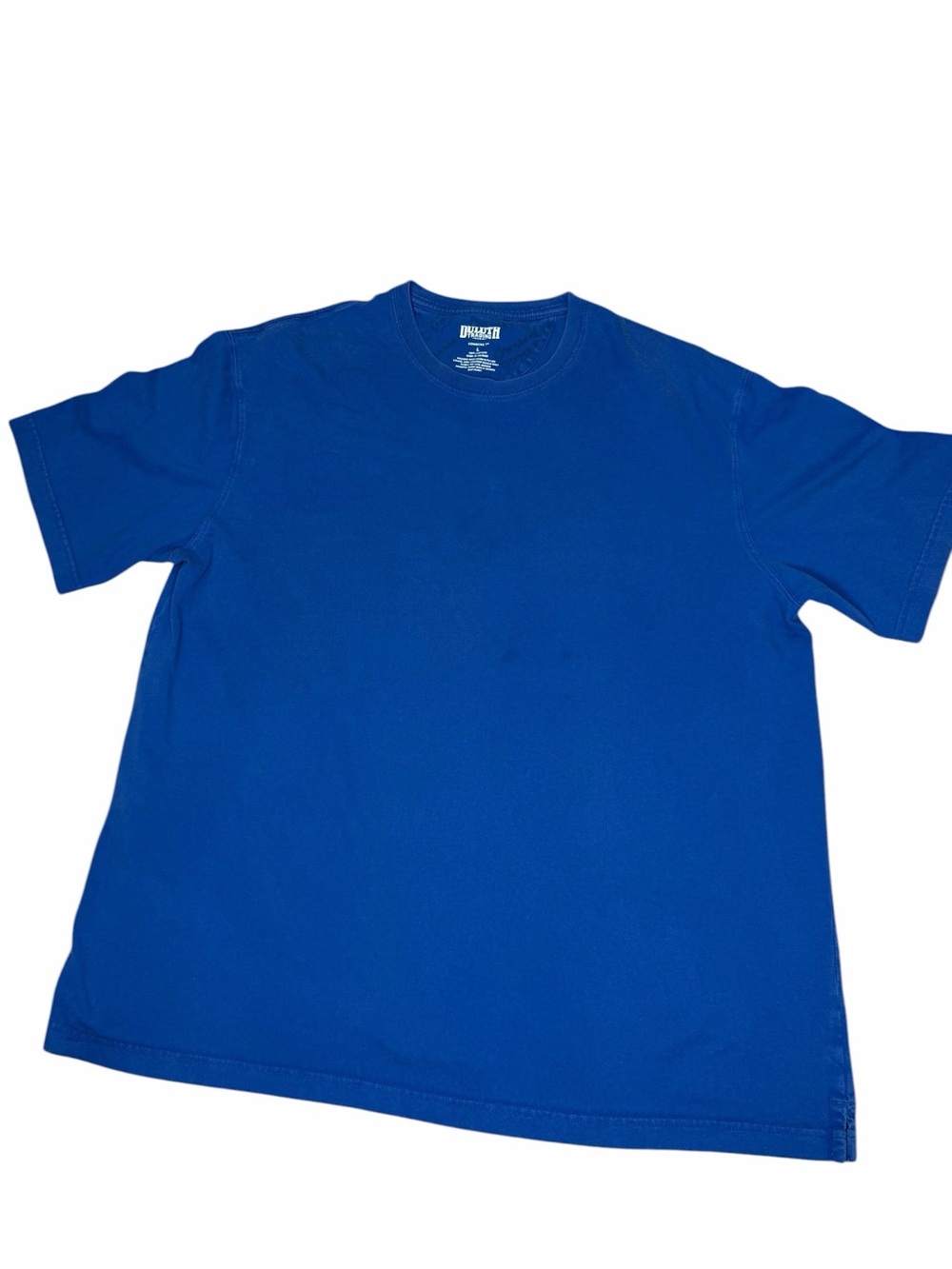 Duluth Trading Longtail T Shirt Mens Large Blue 100% Cotton Crew Neck Tee